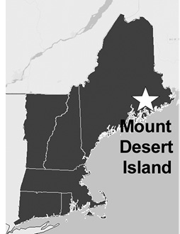 Mount Desert Island, Maine locator map