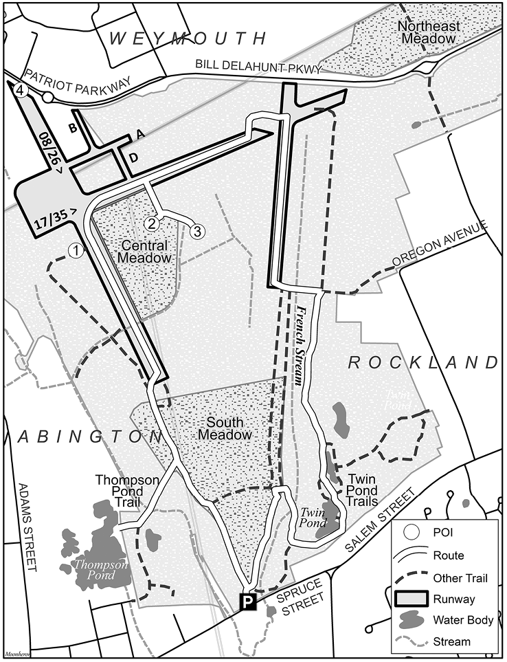 Map of Shea Airfield, Weymouth.